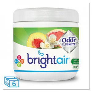 Bright Air Super Odor Eliminator, White Peach and Citrus, 14oz, 6/Carton BRI900133CT BRI 900133
