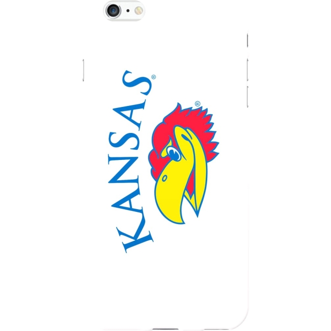 OTM iPhone 6 Plus White Glossy Classic Case University of Kansas IPH6PCV1WG-KAN