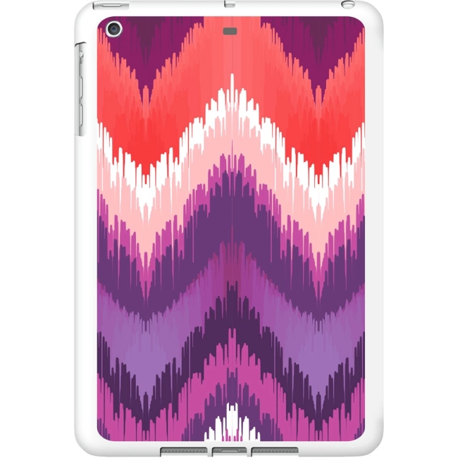 OTM iPad Air White Glossy Case Bold Collection, Peach/Purple IASV1WG-BLD-03