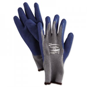 AnsellPro PowerFlex Gloves, Blue/Gray, Size 9, 1 Pair ANS801009PR 12801009