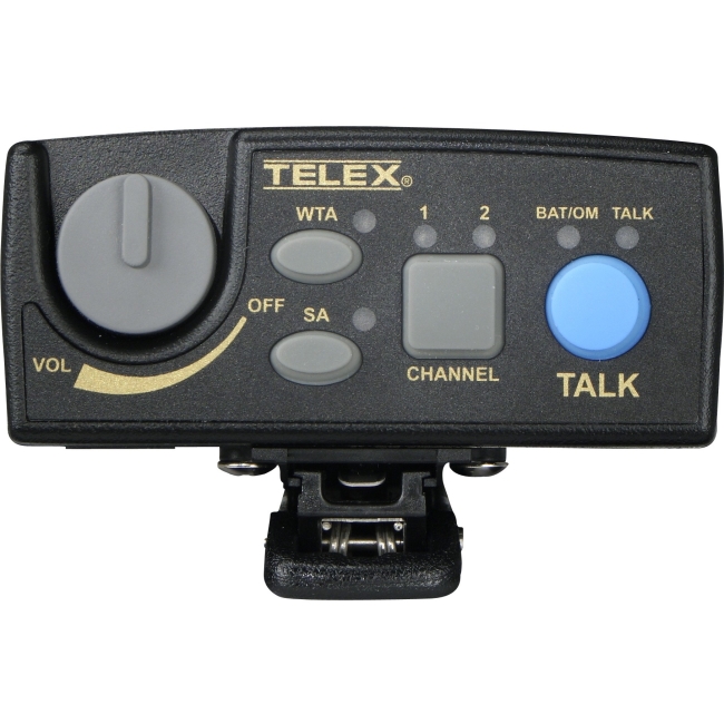 Telex Narrow Band UHF Two-Channel Wireless Synthesized Portable Beltpack TR-80N-F1R5 TR-80N