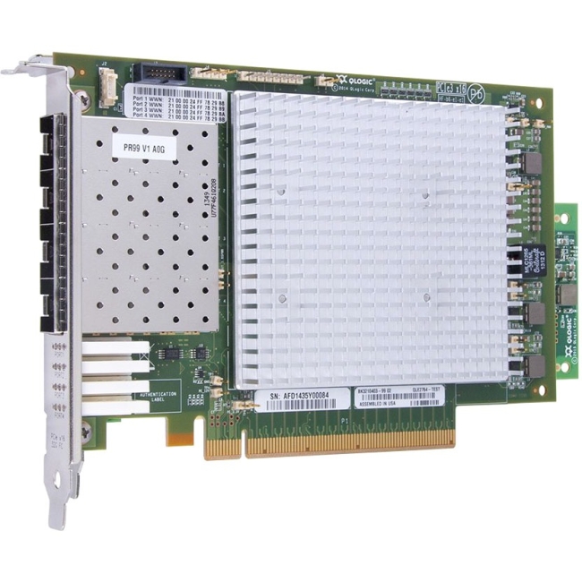 QLogic QLE2764 Quad-port Gen 6 Fibre Channel, Full Height PCIe Card QLE2764-SR-CK
