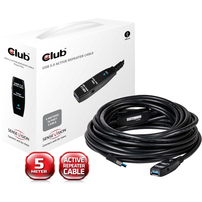 Club 3D USB 3.0 Active Repeater Cable 5 Meters CAC-1401