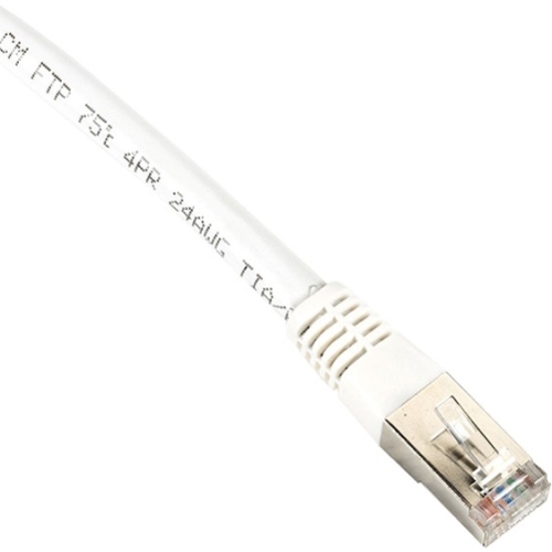 Black Box Cat6 400-MHz, Shielded, Solid Backbone Cable (FTP), PVC, White, 2-ft. (0.6-m) EVNSL0605MS-0002