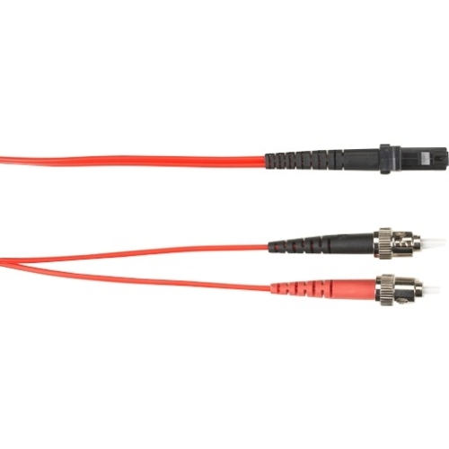 Black Box 8-m, ST-MTRJ, 62.5-Micron, Multimode, Plenum, Red Fiber Optic Cable FOCMP62-008M-STMT-RD