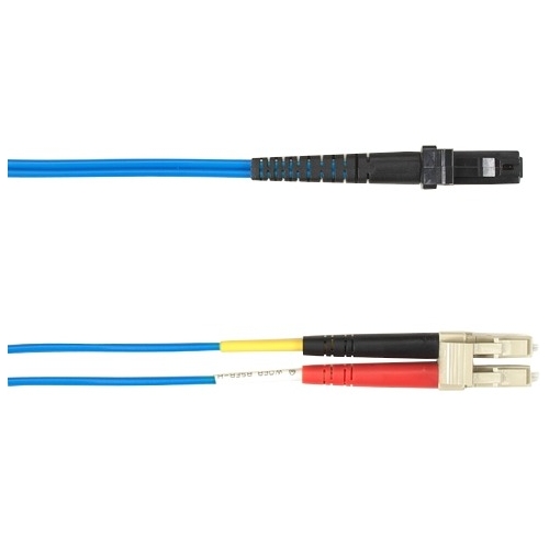 Black Box 3-m, LC-MTRJ, 50-Micron, Multimode, PVC, Blue Fiber Optic Cable FOCMR50-003M-LCMT-BL