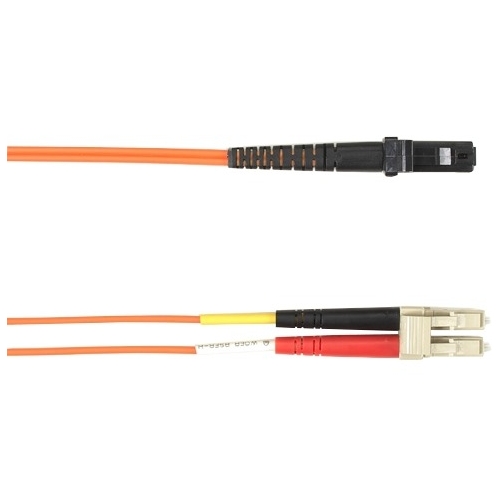 Black Box 3-m, LC-MTRJ, 50-Micron, Multimode, PVC, Orange Fiber Optic Cable FOCMR50-003M-LCMT-OR