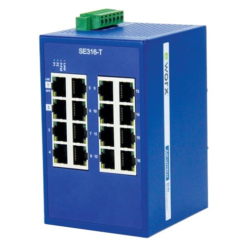 B+B Monitored Ethernet Switch 16 port, SNMP, Modbus/TCP SE316-T