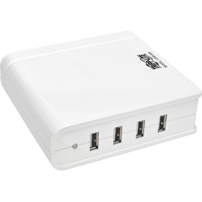 Tripp Lite 4-Port USB Charging Station, 5V 6A/30W USB Charger Output U280-004