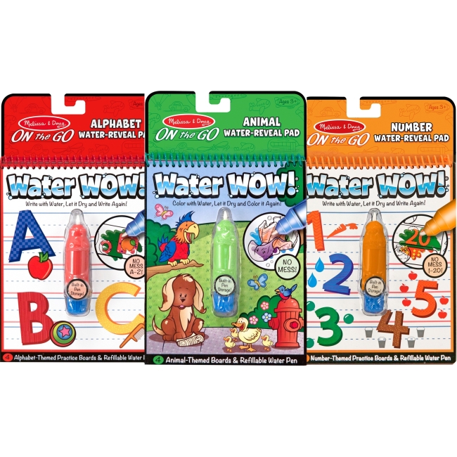 Melissa & Doug Water Wow Bundle Animals, Alphabet and Numbers Paint 9845
