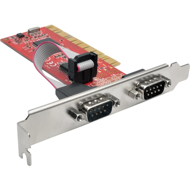 Tripp Lite 2-Port DB9 (RS-232) Serial PCI Express Card with 16550 UART, Full Profile PCI-D9-02