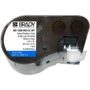 Brady People ID BMP51/BMP53 Label Maker Cartridge MC1500-595-CL-WT