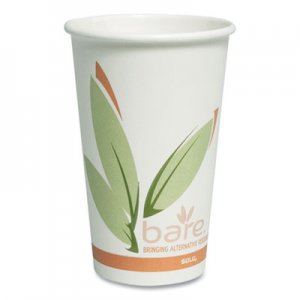 Dart Bare by Solo Eco-Forward Recycled Content PCF Paper Hot Cups, 16 oz, 1,000/Ct SCC316RC 316RC-J8484