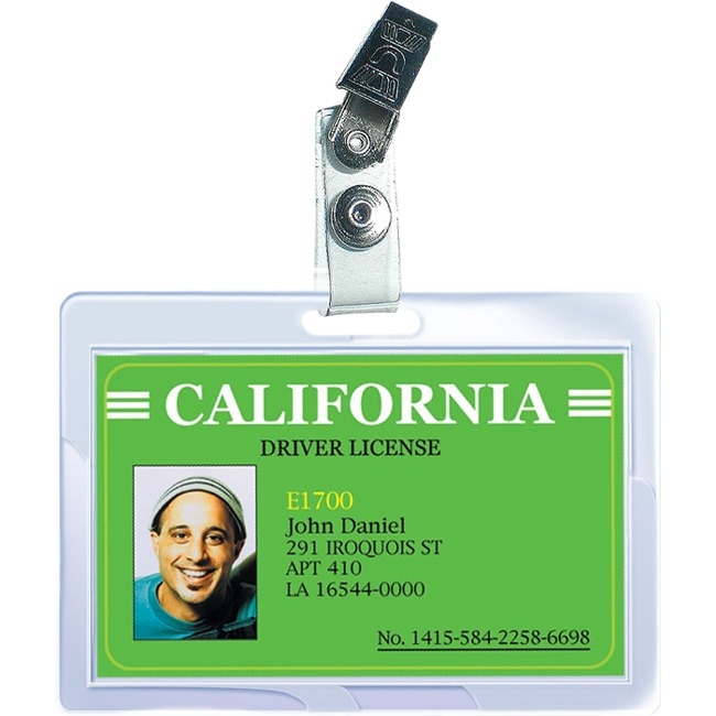 Royal Sovereign ID Badge Size w/ Badge Clip(3" x 3.75") 5 Mil-25 Pack-Thermal Laminating Pouches RF05IDPC0025