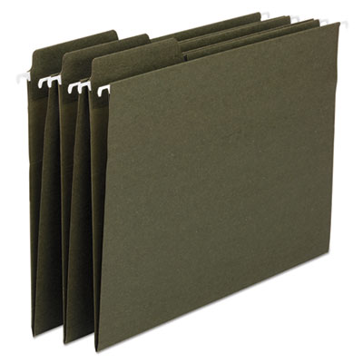 Smead FasTab Recycled Hanging File Folders, Legal, Green, 20/Box SMD64138