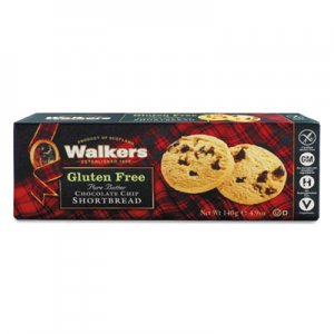 Walkers Gluten Free Shortbread, Chocolate Chip, 4.9 oz Box OFX01021