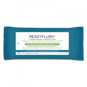 Medline ReadyFlush Biodegradable Flushable Wipes, 8 x 12, 24/Pack, 24 Pack/Carton MIIMSC263810CT MSC263810
