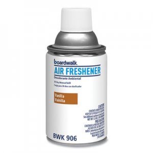 Boardwalk Metered Air Freshener Refill, Vanilla Bean, 5.3 oz Aerosol, 12/Carton BWK906