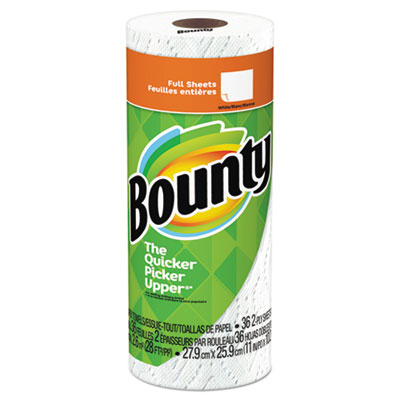 Bounty Perforated Towel Rolls, 2-Ply, White, 11 x 10 1/5, 40 Sheets/Roll PGC76230RL 95028RL
