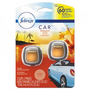 Febreze CAR Air Freshener, Hawaiian Aloha, 2 ml Clip, 2/Pack PGC94734PK 94734PK