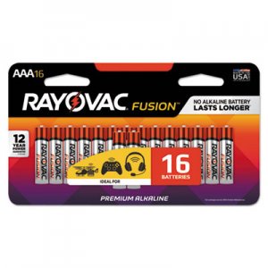 Rayovac Fusion Advanced Alkaline Batteries, AAA, 16/Pack RAY82416LTFUSK 82416LTFUSK