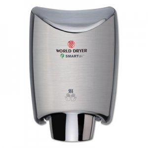 WORLD DRYER SMARTdri Hand Dryer, Stainless Steel, Brushed WRLK973A2 K-973A2