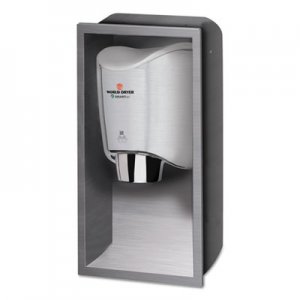 WORLD DRYER SMARTdri Hand Dryer Recess Kit, 15 x 4 x 25, Stainless Steel WRLKKR973 KKR-973