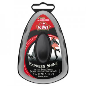 KIWI Express Shine Sponge, Black, 7 mL, 12/Carton SJN643982 643982