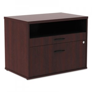 Alera Open Office Series Low File Cab Cred, 29 1/2 x 19 1/8 x 22 7/8, Mahogany