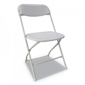 Alera Economy Resin Folding Chair, White/Black Anthracite, 4/Carton ALEFR9502