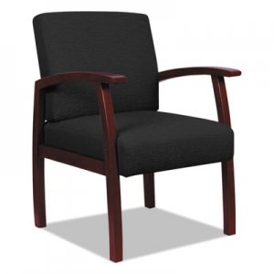 Alera Reception Lounge 700 Series Guest Chair, Mahogany/Black ALERL7611M
