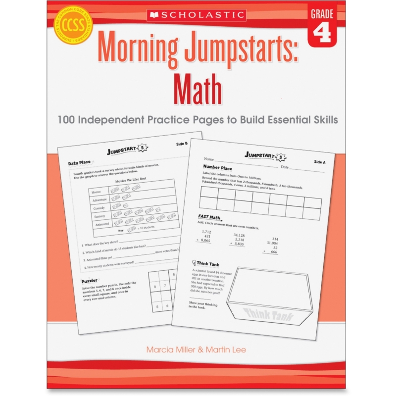Scholastic Grade 4 Morning Jumpstart Math Workbook 054546417X SHS054546417X
