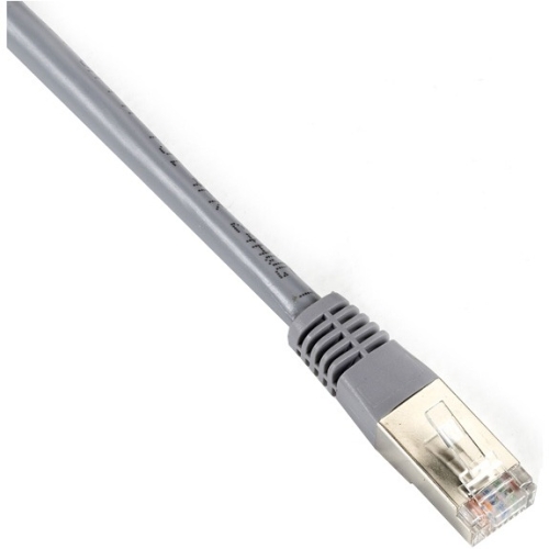 Black Box Cat5e 350-MHz, Shielded, Solid Backbone Cable (FTP), PVC, Gray, 2-ft. (0.6-m) EVNSL0502MS-0002