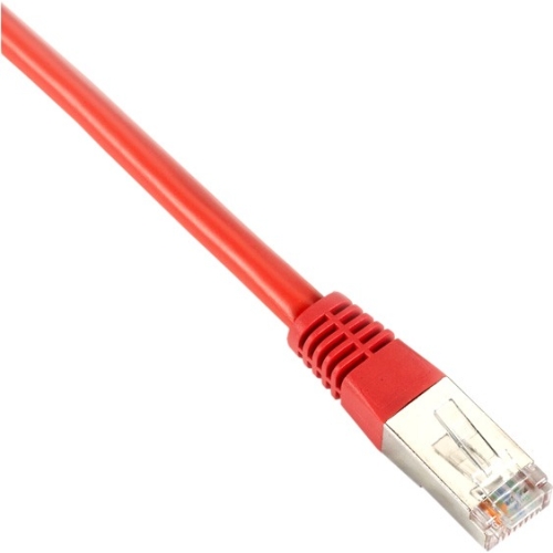 Black Box Cat5e 350-MHz, Shielded, Solid Backbone Cable (FTP), PVC, Red, 5-ft. (1.5-m) EVNSL0506MS-0005