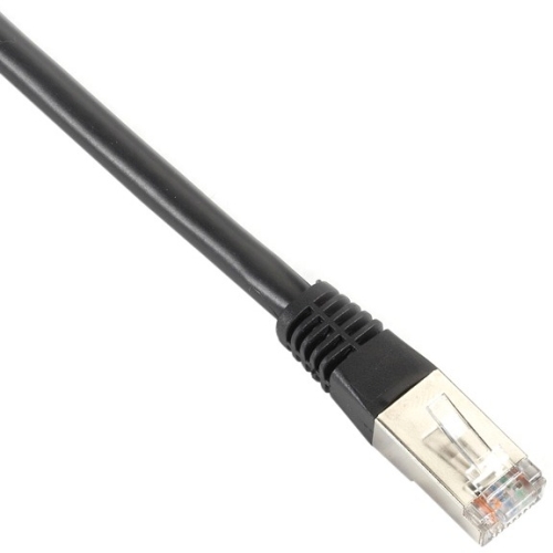 Black Box Cat5e 350-MHz, Shielded, Solid Backbone Cable (FTP), PVC, Black, 25-ft. (7.6-m) EVNSL0508MS-0025