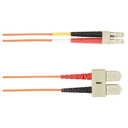 Black Box 1-m, SC-LC, 50-Micron, Multimode, Plenum, Orange Fiber Optic Cable FOCMP50-001M-SCLC-OR
