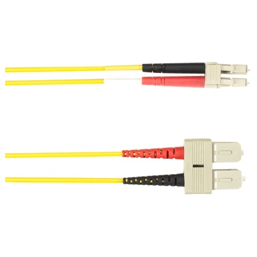 Black Box 8-m, SC-LC, 50-Micron, Multimode, Plenum, Yellow Fiber Optic Cable FOCMP50-008M-SCLC-YL