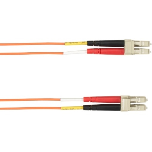 Black Box 8-m, LC-LC, 62.5-Micron, Multimode, Plenum, Orange Fiber Optic Cable FOCMP62-008M-LCLC-OR