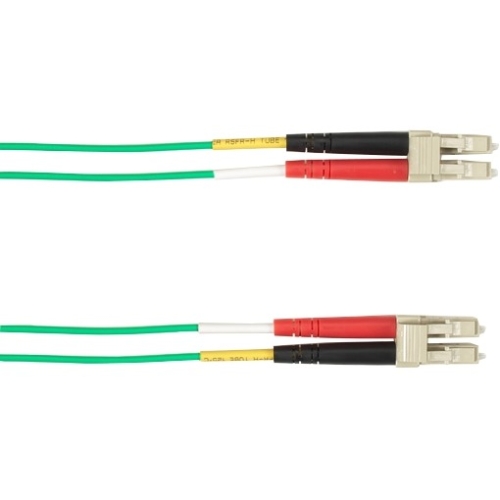 Black Box 4-m, LC-LC, 50-Micron, Multimode, PVC, Green Fiber Optic Cable FOCMR50-004M-LCLC-GN