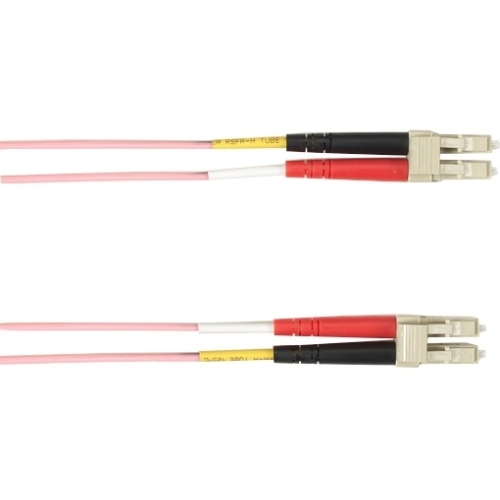 Black Box 6-m, LC-LC, 50-Micron, Multimode, PVC, Pink Fiber Optic Cable FOCMR50-006M-LCLC-PK