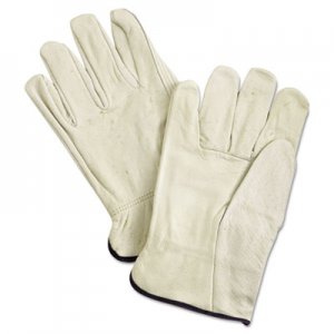 MCR Safety Unlined Pigskin Driver Gloves, Cream, X-Large, 12 Pair MPG3400XL 127-3400XL
