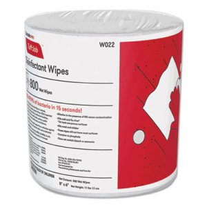Cascades PRO Monk Disinfectant Wet Wipes, 6 x 8, White, 800/Roll, 2 Rolls/Carton CSDW022 W022