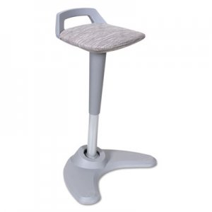 Alera Sit to Stand Perch Stool, Gray with Silver Base ALEAE36PSGR
