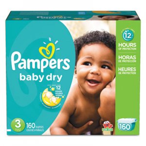 Pampers Baby Dry Diapers, Size 3: 16 to 28 lbs, 160/Carton PGC86237CT 10037000862373