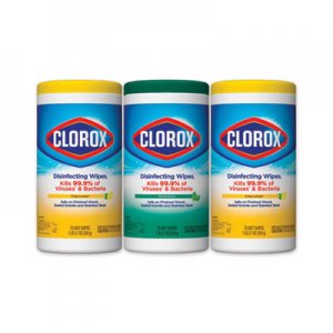 Clorox Disinfecting Wipes, 7 x 8, Fresh Scent/Citrus Blend, 75/Canister, 3/Pk CLO30208PK 30208PK