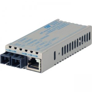 Omnitron Systems miConverter GX/T PoE/D SC Single-Mode 12km US AC & PoE Powered 1223D-1-01 1223D-1