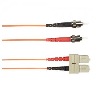 Black Box 25-m, ST-SC, 62.5-Micron, Multimode, Plenum, Orange Fiber Optic Cable FOCMP62-025M-STSC-OR