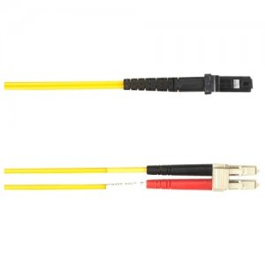 Black Box 2-m, LC-MTRJ, 50-Micron, Multimode, PVC, Yellow Fiber Optic Cable FOCMR50-002M-LCMT-YL