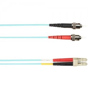 Black Box 2-m, ST-LC, 50-Micron, Multimode, PVC, Aqua Fiber Optic Cable FOCMR50-002M-STLC-AQ