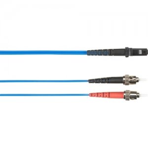 Black Box 2-m, ST-MTRJ, 50-Micron, Multimode, PVC, Blue Fiber Optic Cable FOCMR50-002M-STMT-BL